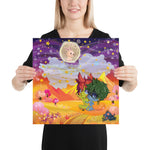 The Bunnies Moon (Huitzilopochtli & Tecaztlipoca) on Photo paper poster