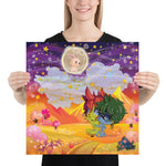 The Bunnies Moon (Huitzilopochtli & Tecaztlipoca) on Photo paper poster
